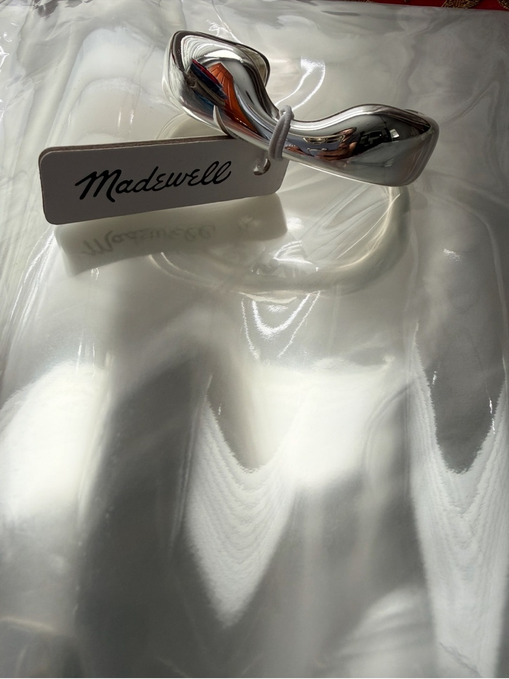 Madewell Polished Silver Sculptural Cuff Bracelet - Picture 10 of 11